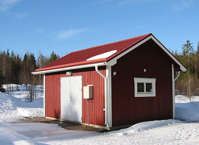 Byggnad vattenverk Ryggesbo